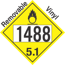 Oxidizer Class 5.1 UN1488 Removable Vinyl DOT Placard