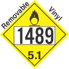 Oxidizer Class 5.1 UN1489 Removable Vinyl DOT Placard