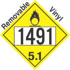 Oxidizer Class 5.1 UN1491 Removable Vinyl DOT Placard