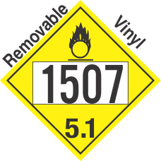 Oxidizer Class 5.1 UN1507 Removable Vinyl DOT Placard