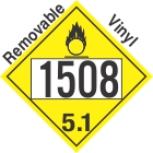 Oxidizer Class 5.1 UN1508 Removable Vinyl DOT Placard