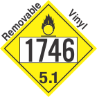 Oxidizer Class 5.1 UN1746 Removable Vinyl DOT Placard
