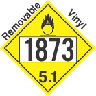 Oxidizer Class 5.1 UN1873 Removable Vinyl DOT Placard