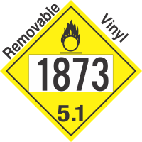 Oxidizer Class 5.1 UN1873 Removable Vinyl DOT Placard