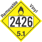 Oxidizer Class 5.1 UN2426 Removable Vinyl DOT Placard