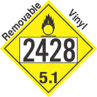 Oxidizer Class 5.1 UN2428 Removable Vinyl DOT Placard