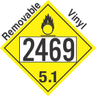 Oxidizer Class 5.1 UN2469 Removable Vinyl DOT Placard