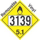 Oxidizer Class 5.1 UN3139 Removable Vinyl DOT Placard