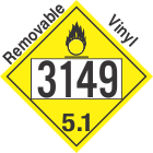 Oxidizer Class 5.1 UN3149 Removable Vinyl DOT Placard