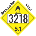 Oxidizer Class 5.1 UN3218 Removable Vinyl DOT Placard