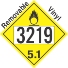 Oxidizer Class 5.1 UN3219 Removable Vinyl DOT Placard
