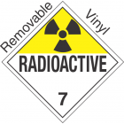 Radioactive Class 7 UN2908 Removable Vinyl DOT Placard