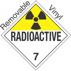 Radioactive Class 7 UN2911 Removable Vinyl DOT Placard