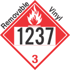 Combustible Class 3 UN1237 Removable Vinyl DOT Placard
