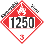 Combustible Class 3 UN1250 Removable Vinyl DOT Placard