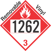 Combustible Class 3 UN1262 Removable Vinyl DOT Placard