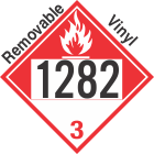 Combustible Class 3 UN1282 Removable Vinyl DOT Placard