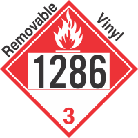 Combustible Class 3 UN1286 Removable Vinyl DOT Placard