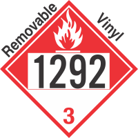 Combustible Class 3 UN1292 Removable Vinyl DOT Placard