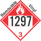 Combustible Class 3 UN1297 Removable Vinyl DOT Placard