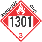 Combustible Class 3 UN1301 Removable Vinyl DOT Placard