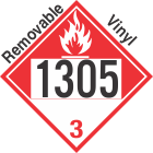 Combustible Class 3 UN1305 Removable Vinyl DOT Placard