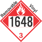 Combustible Class 3 UN1648 Removable Vinyl DOT Placard