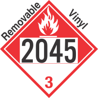 Combustible Class 3 UN2045 Removable Vinyl DOT Placard