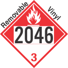 Combustible Class 3 UN2046 Removable Vinyl DOT Placard