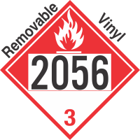 Combustible Class 3 UN2056 Removable Vinyl DOT Placard