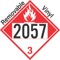 Combustible Class 3 UN2057 Removable Vinyl DOT Placard