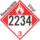 Combustible Class 3 UN2234 Removable Vinyl DOT Placard