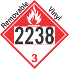Combustible Class 3 UN2238 Removable Vinyl DOT Placard