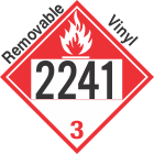 Combustible Class 3 UN2241 Removable Vinyl DOT Placard