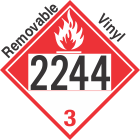 Combustible Class 3 UN2244 Removable Vinyl DOT Placard