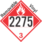 Combustible Class 3 UN2275 Removable Vinyl DOT Placard