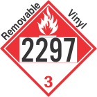 Combustible Class 3 UN2297 Removable Vinyl DOT Placard