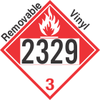 Combustible Class 3 UN2329 Removable Vinyl DOT Placard