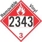 Combustible Class 3 UN2343 Removable Vinyl DOT Placard