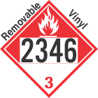 Combustible Class 3 UN2346 Removable Vinyl DOT Placard