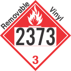 Combustible Class 3 UN2373 Removable Vinyl DOT Placard