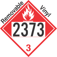 Combustible Class 3 UN2373 Removable Vinyl DOT Placard