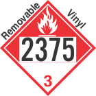 Combustible Class 3 UN2375 Removable Vinyl DOT Placard