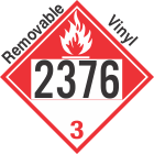 Combustible Class 3 UN2376 Removable Vinyl DOT Placard