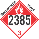 Combustible Class 3 UN2385 Removable Vinyl DOT Placard
