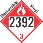 Combustible Class 3 UN2392 Removable Vinyl DOT Placard