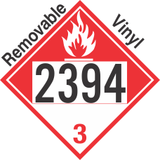 Combustible Class 3 UN2394 Removable Vinyl DOT Placard