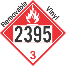 Combustible Class 3 UN2395 Removable Vinyl DOT Placard