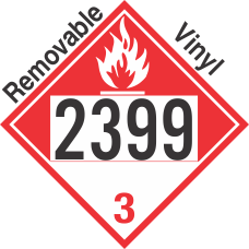 Combustible Class 3 UN2399 Removable Vinyl DOT Placard