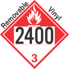 Combustible Class 3 UN2400 Removable Vinyl DOT Placard